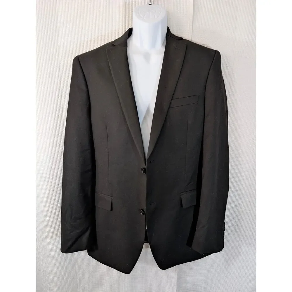 ALFANI! RICH BLACK TAILORED SLIM FIT, ELEGANT & CLASSIC BLAZER, JACKET! SZ 38L